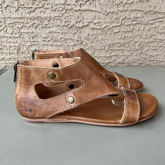 Bed Stu Shoes Bed Stu Womens Soto Tan Rustic Brown Leather Sandal